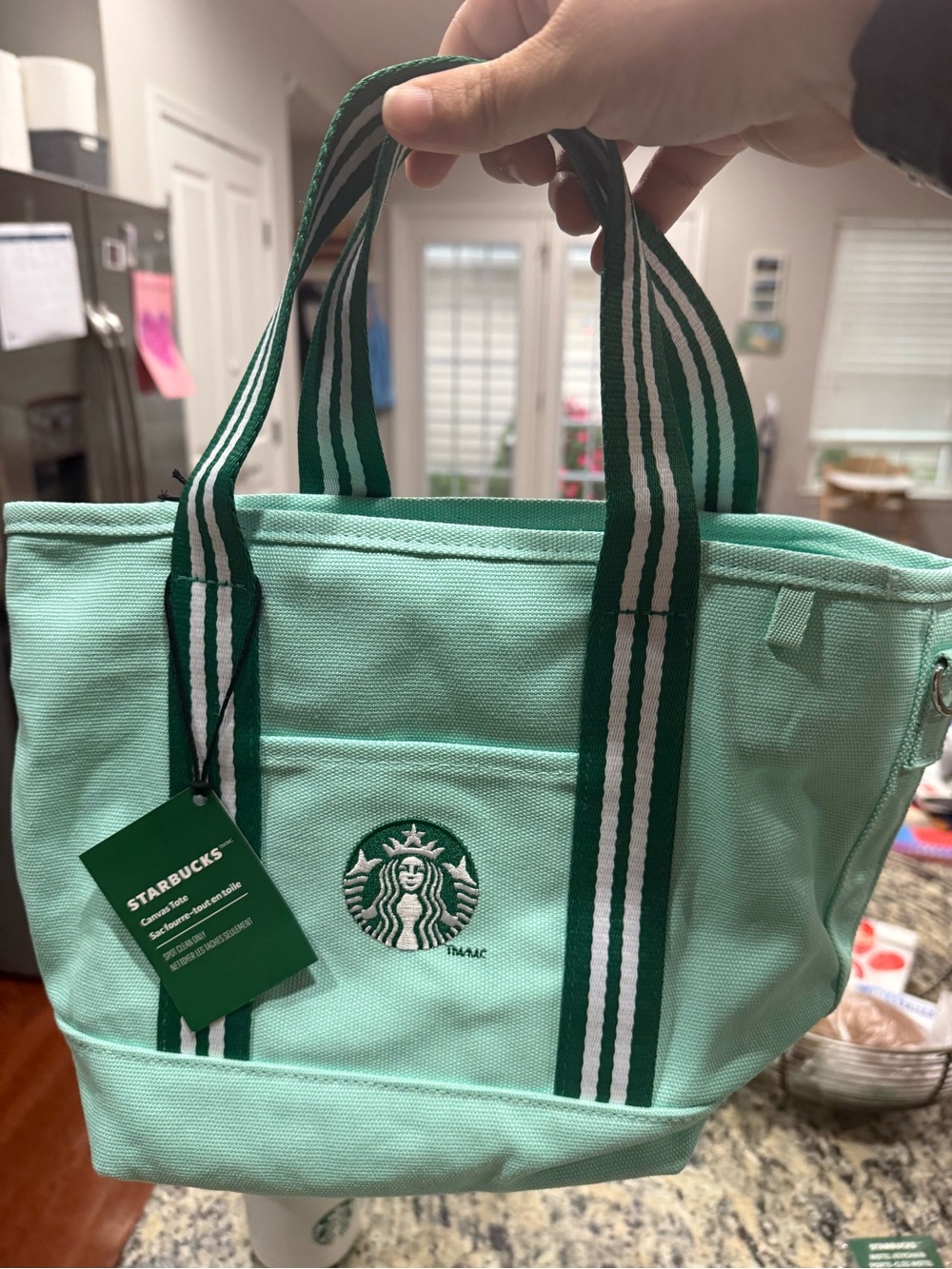 Starbucks Road Trip Limited Edition Mint Tote & Keychain - Picture 3 of 4